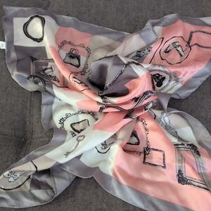 Vintage Print Silk Scarf